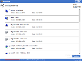 Showing the DriverMax panel for creating driver backups